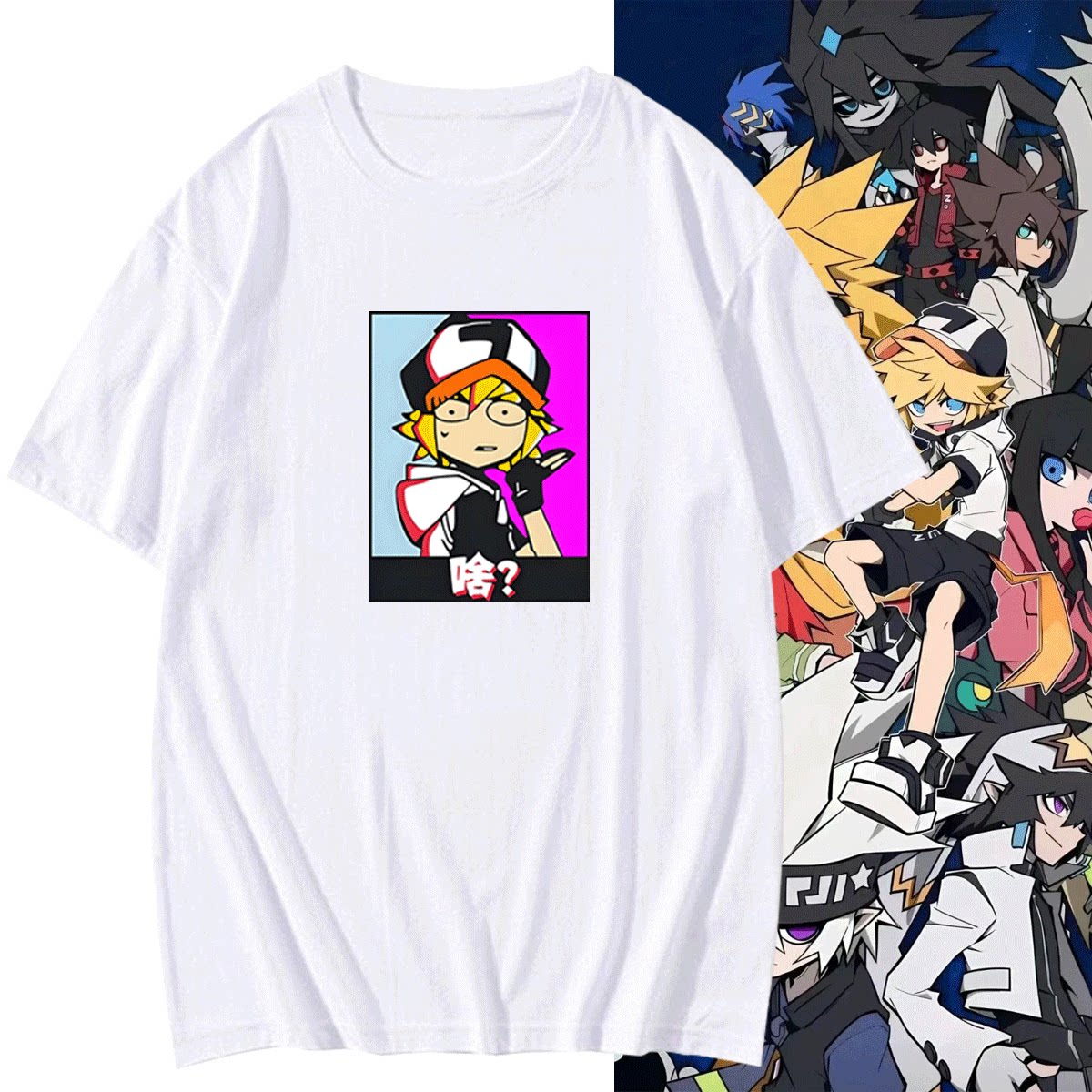 卡通凹凸世界二次元安迷修雷狮金格瑞情侣男可定制半袖短袖T恤衫