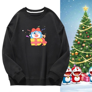 DORAEMON哆啦A梦卡通男女可爱套头秋冬情侣套头衫可定制圆领卫衣