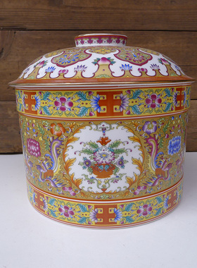 仿古风清乾隆雍正珐琅彩客厅桌面