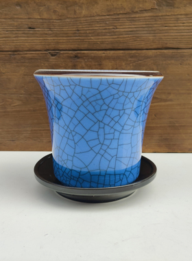 景德镇仿古开片花盆花器 高温陶瓷颜色釉汝窑哥窑官窑种花盆