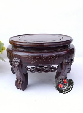 实木底座雕花工艺品