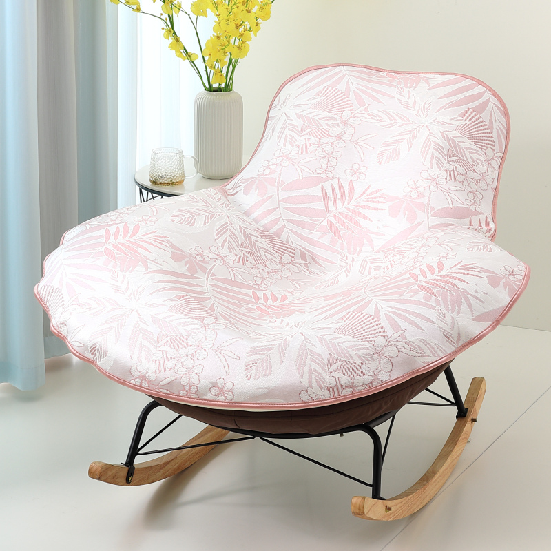 夏季冰丝摇摇椅凉席垫套罩替换躺椅垫子休闲懒人龙虾椅专用盖布巾