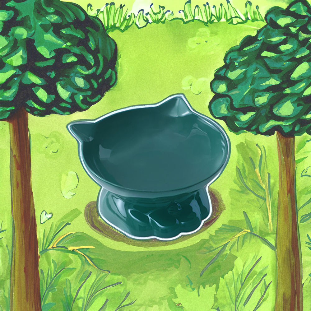 猫碗陶瓷加菲猫专用浅口罐头零食冻干碗防翻矮脚扁脸猫湿粮大食盆