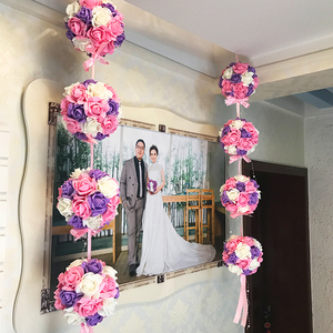 小花球婚房布置花球结婚装饰拉花 婚庆用品 客厅新房婚房挂饰