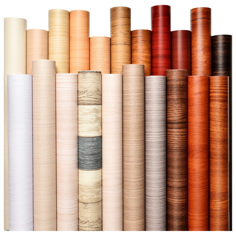 木纹贴纸墙纸f自粘防水仿木装饰桌子衣柜桌面柜子门贴家具翻新壁