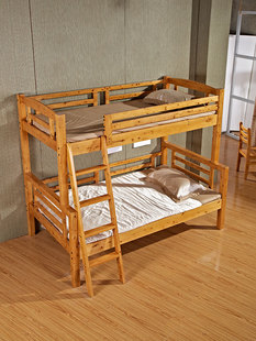 柏木上下床双层床全实木上铺悬空床架空床儿童子母床上下床高低床