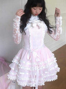 daytoday日常研究所 童话屋 层层叠叠重工蛋糕无袖蝴蝶结连衣裙