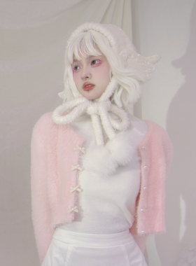 【illit李沅禧同款】daytoday天国降临毛绒天使翅膀围脖围巾耳套