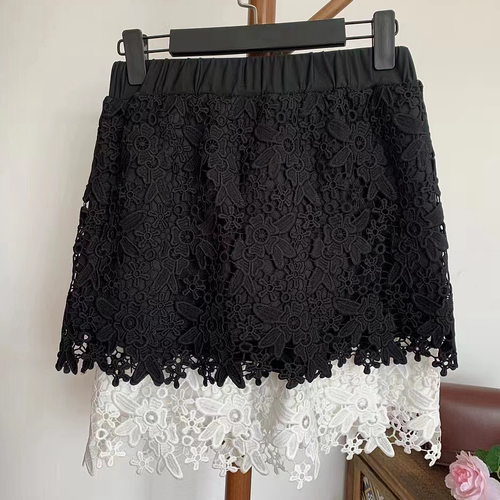 精致水溶蕾丝短裙裙裤
