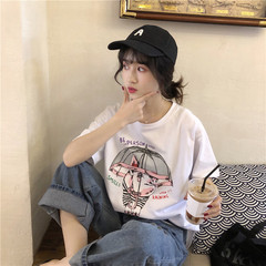 實拍實價~印花短袖T恤上衣女學生