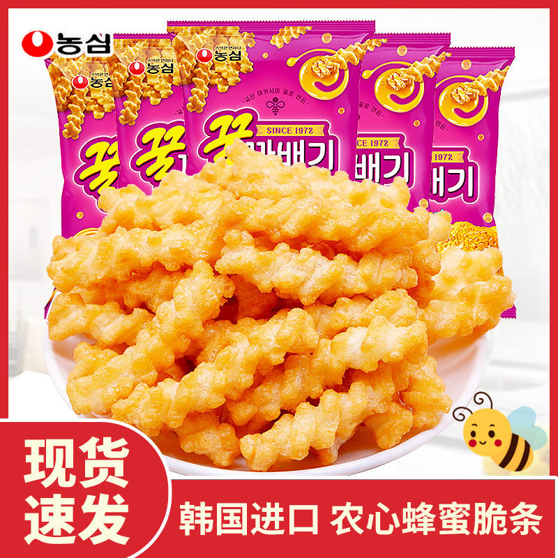 韩国进口食品农心蜂蜜脆条甜味油果香甜酥脆休闲追剧膨化零嘴小吃