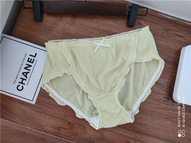 特价外贸女士螺纹莫代尔棉质三角