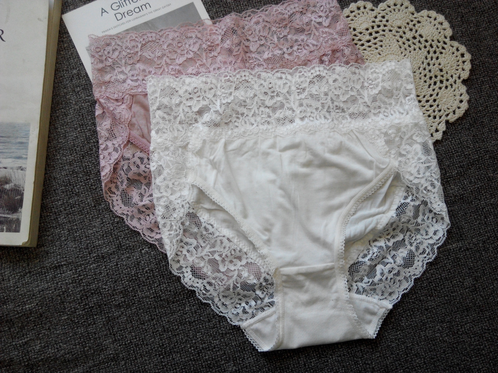 3条女士纯棉内裤出口薄精梳棉