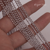 Enight Rose意大利星光钻石链925纯银项链女锁骨链裸链素链毛衣链