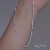 美炸了 Enight Rose 超温柔蕾丝项链925纯银水波纹锁骨链素链女