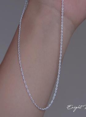 超温柔蕾丝项链925纯银水波纹