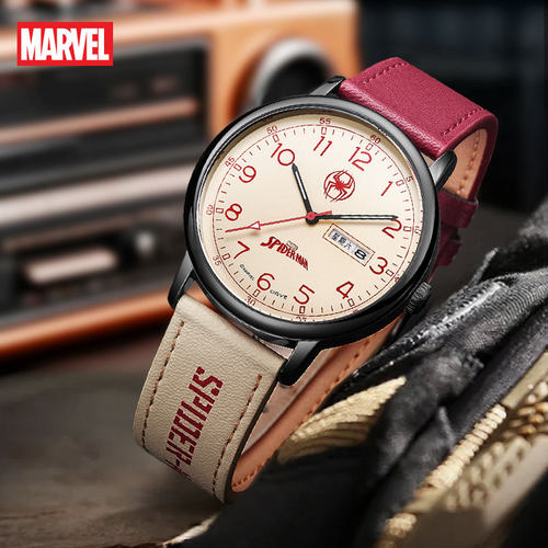 蜘蛛侠漫威手表男款学生看时间