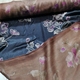 重磅手绘大皮子香云纱布料 55姆米厚度 手绘透彩高档丝绸缎面布料