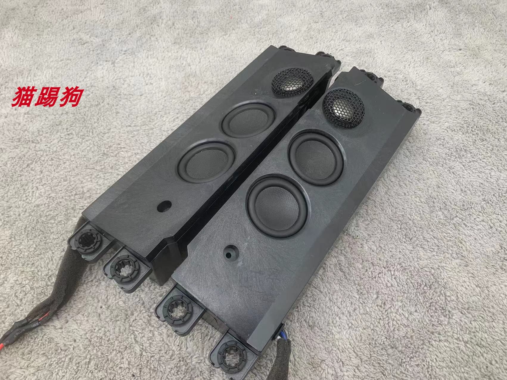 一对价发烧级三喇叭小音箱二分频无源音箱桌面房间DIY功放小音箱