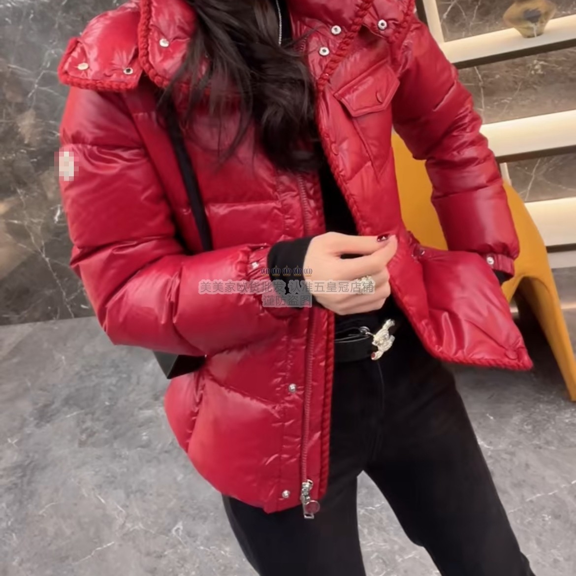 欧洲站2025冬季新款时尚连帽羽绒服外套小众休闲百搭保暖鹅绒上衣