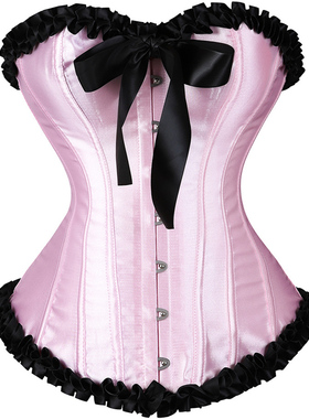 法式夏季薄款宫廷风鱼骨系绳美体塑形束腰封束身外穿万圣节塑身衣