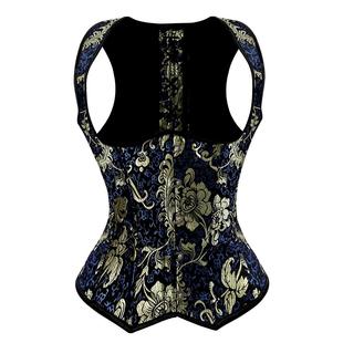 烫金性感束身上衣宫廷背背夹收腹带加长塑身衣全身强压刨腹产专用