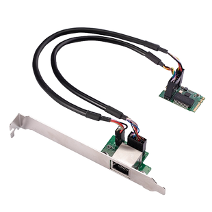 乐扩 M.2(KEY A+E)转有线千兆网卡 RJ45接口 1000M以太网络适配器 M2无线网卡槽WIFI转有线网卡 8111H芯片
