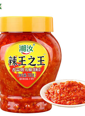 湘汝香蒜辣椒酱750g家用超辣特辣鱼头剁椒酱餐饮商用湖南辣椒酱