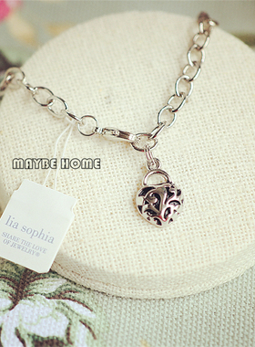 【亦许家】欧美时尚打标金属桃心雕花爱心桃心百搭朋克个性女