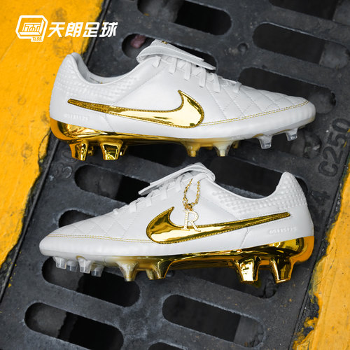 天朗足球Nike耐克Tiempo传奇小罗专属白金FG长钉足球鞋IF4388-100