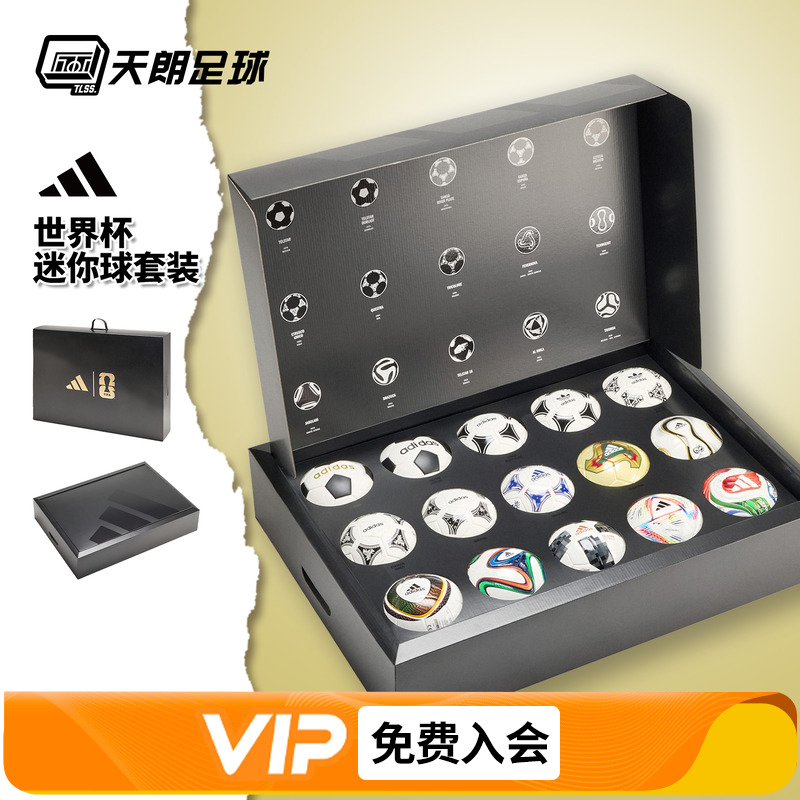 天朗足球阿迪达斯 世界杯MINI迷你收藏1号儿童观赏足球套装JN2093