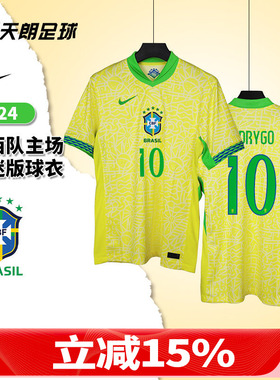 天朗足球耐克2024美洲杯巴西主场球迷版球衣短袖足球服FJ4284-706