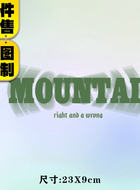 高级烫画绿色阴影字母胶印服装印花图案热转印耐水洗白墨烫画贴