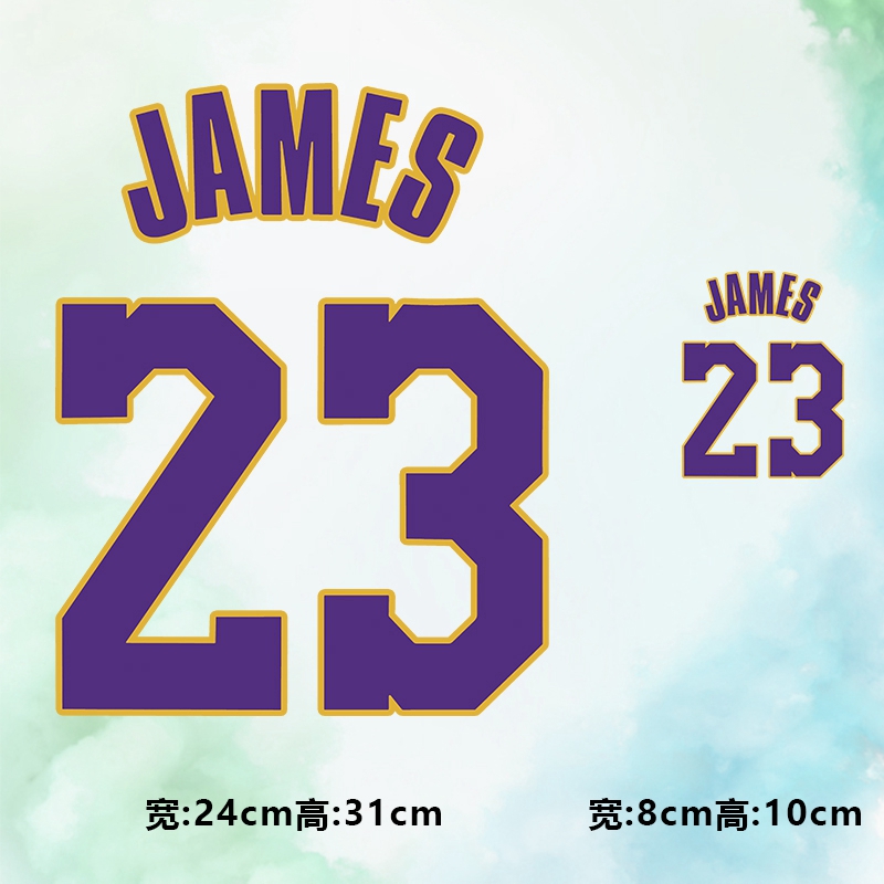 高级烫画图案新款时尚james23烫画贴印花衣服热转印白墨烫画布贴