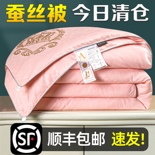 全棉夏凉空调被芯双人冬被子春秋被 出口清仓蚕丝被100桑蚕丝正品