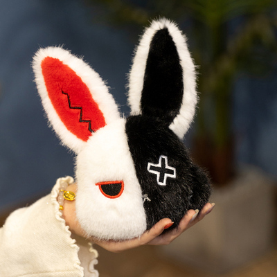 新品跨境万圣节Rabbit plush暗黑重生兔挂件复活节兔子钥匙扣挂件