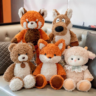 可爱森林跑跑狐狸毛绒玩具公仔小熊战士玩偶送女朋友生日礼物玩偶