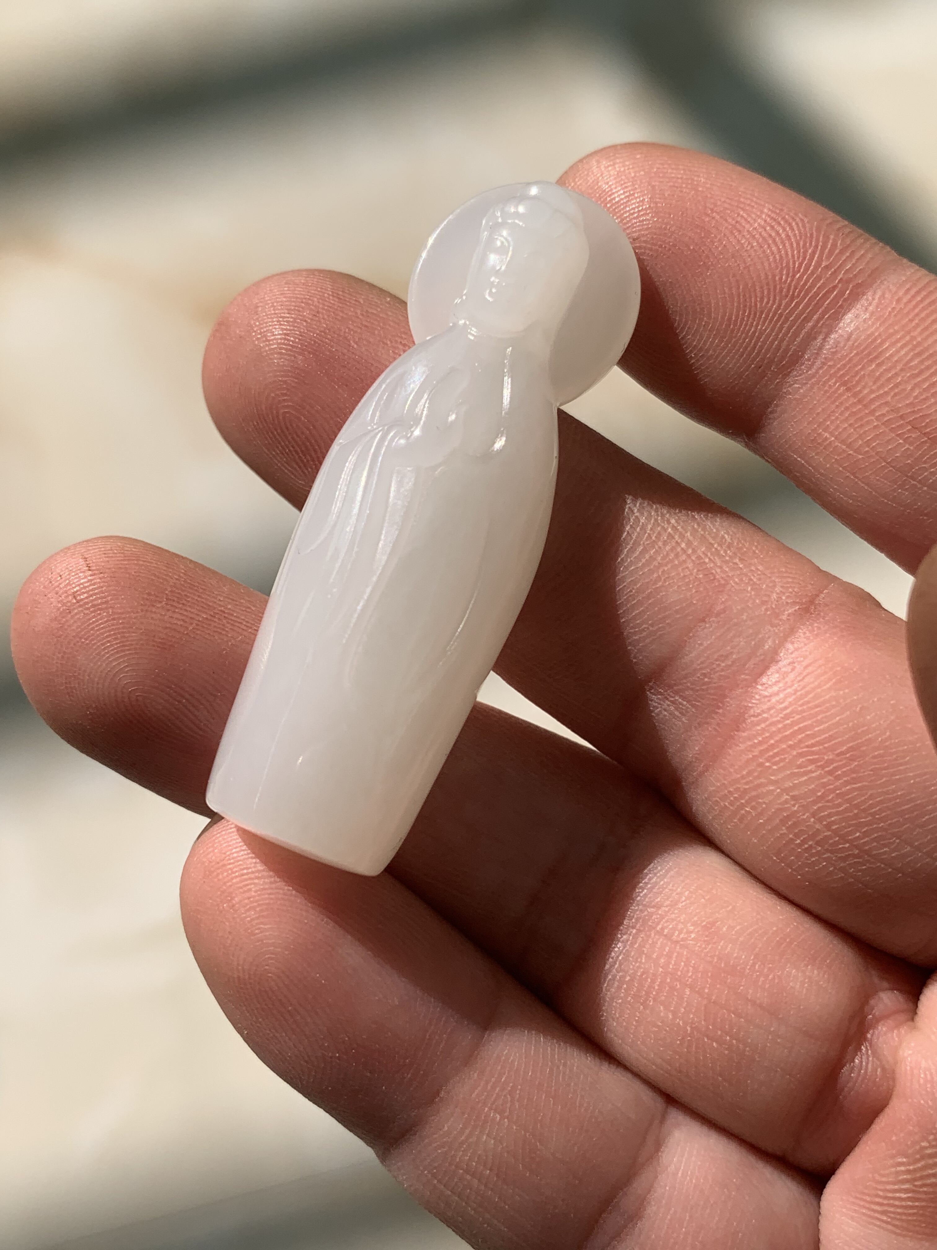 天然和田玉白玉纯白观音吊坠宝瓶观音挂件,珠宝/钻石/翡翠,颈饰,淘宝优惠券,粉丝福利购,淘宝优惠卷