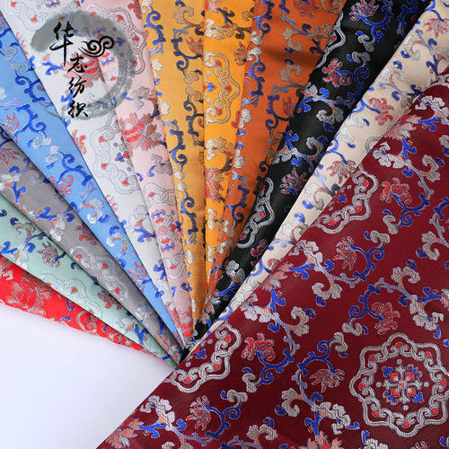 织锦缎仿宋锦国风面料旗袍布料