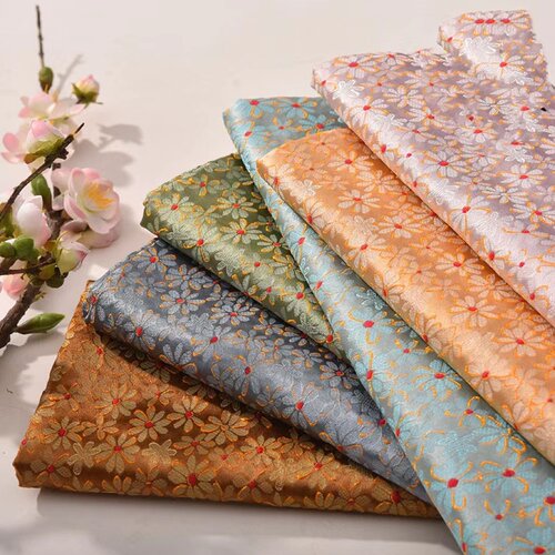 织锦缎旗袍仿三五布料汉服面料