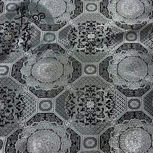 中国风原创黑武士蒙古袍影视服装面料装饰手工提花织锦缎丝绸布料