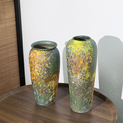 莫奈绿色梦幻泡泡花瓶陶瓷花瓶