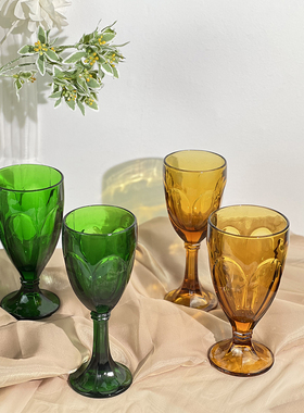 颜色巨美！出口复古摩登绿色太阳花托盘4杯玻璃方形托盘盘子果盘