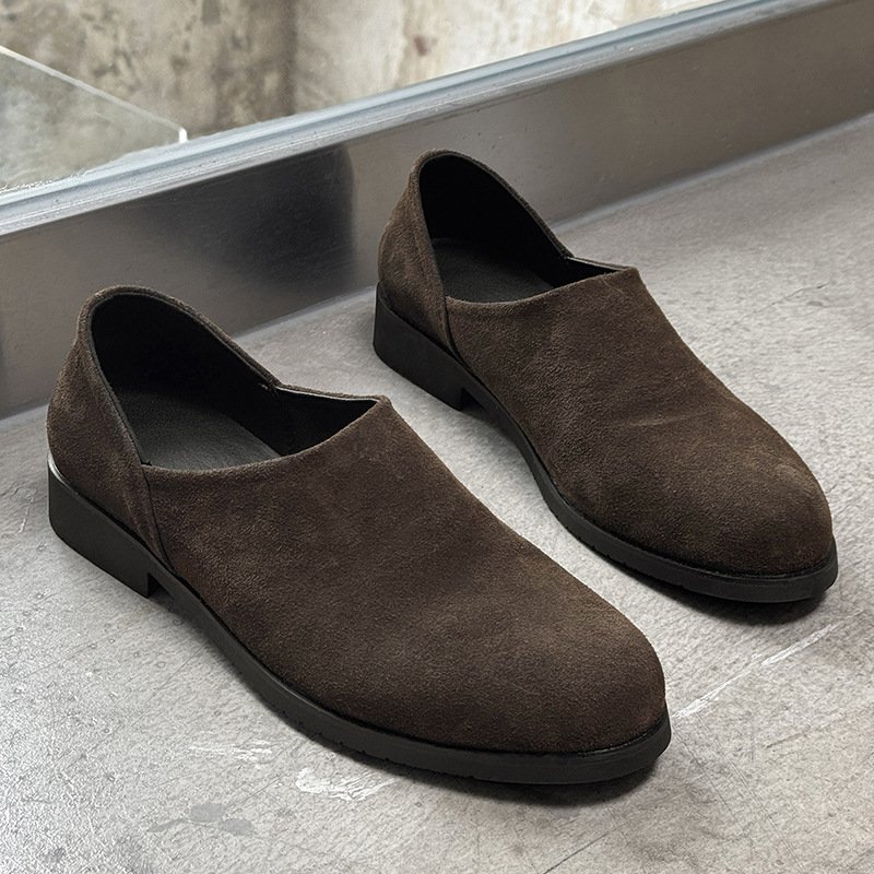 夏季新款轻便设计一脚蹬休闲百搭懒人休闲鞋棕色