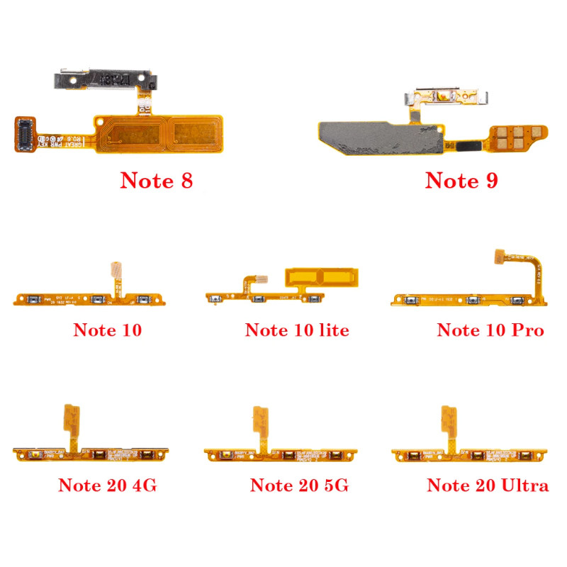 适用于三星Note 8 9 10 20 音量开机排线 10Lit