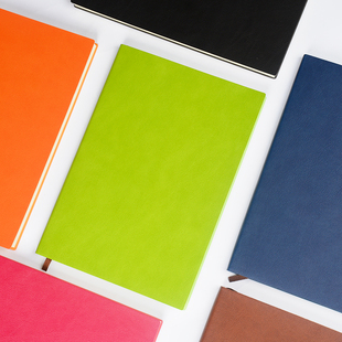 A4大皮面本B5/16K软皮本A5笔记本13/12mm宽行距横线本100克纸