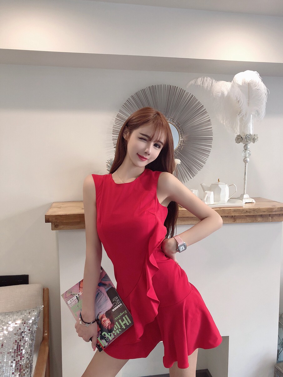 红色晚礼服女小个子高贵显瘦结婚敬酒服新娘现代气质短款连衣裙女图片
