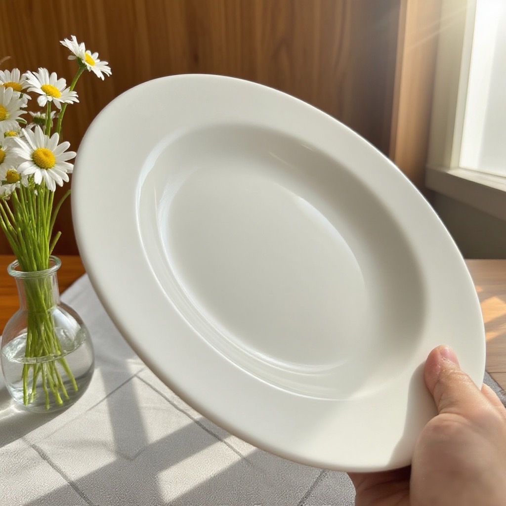 Tuxton盘子in风餐盘好看家用碟子商用餐饮高级感餐具意面盘草帽盘