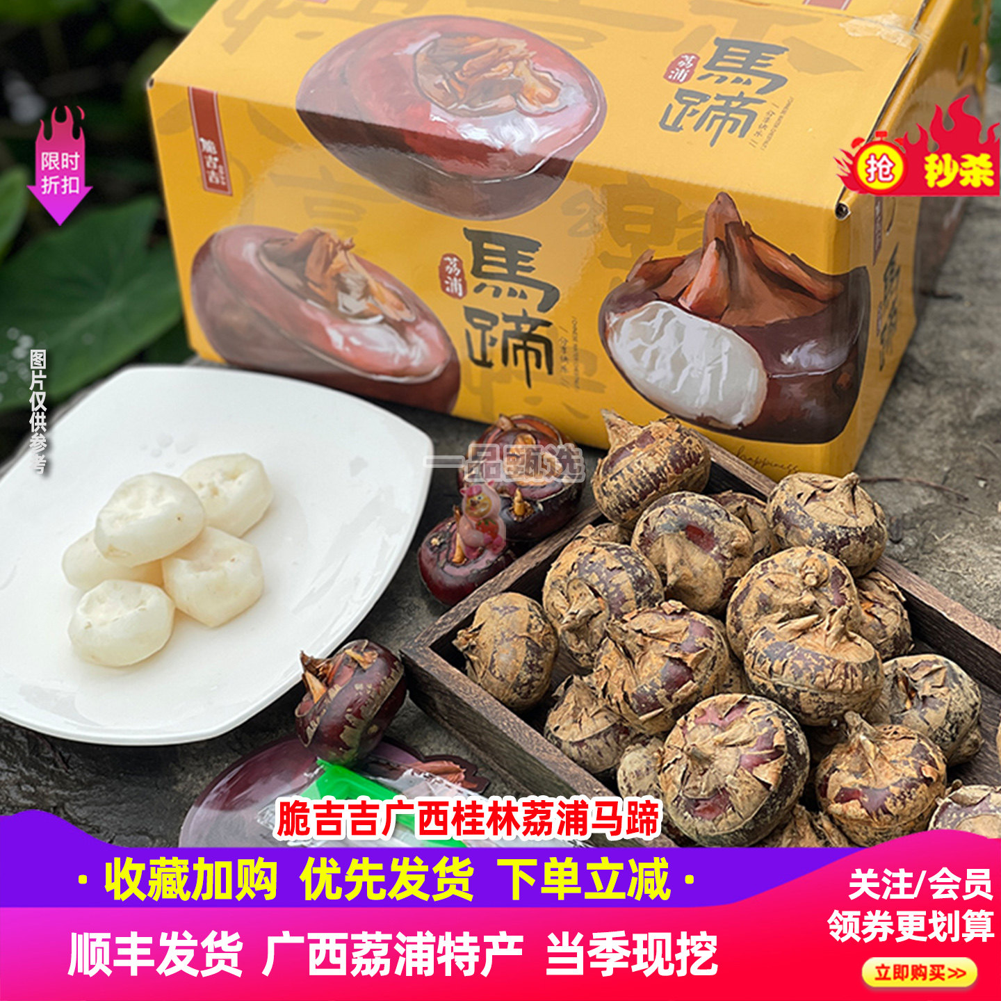 脆吉吉广西桂林荔浦马蹄