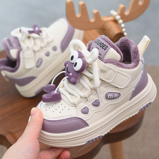 女童棉鞋大棉保暖童鞋秋冬女孩鞋子2025冬季新款软底儿童加绒板鞋